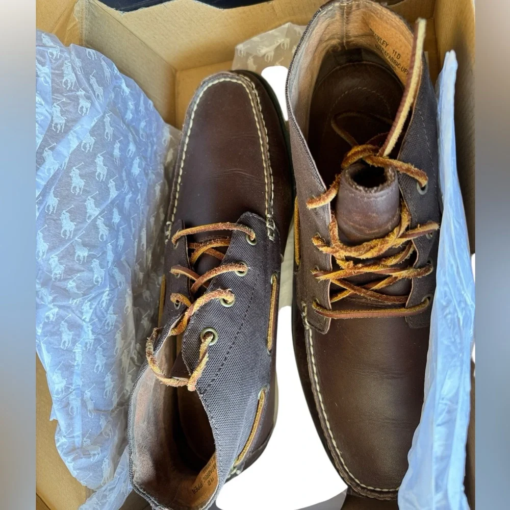 Polo by Ralph Lauren Men's Brawley lace up ankle boot size 11